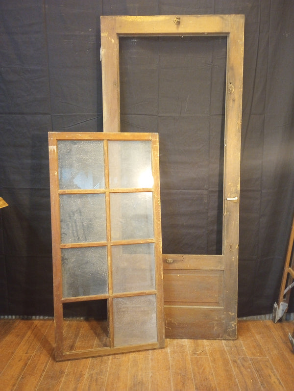 3/4 Glass storm door & Original Hardware 35 3/4" x 84 1/2" #GA-S054