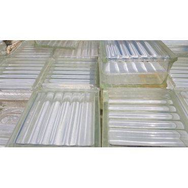 Reclaimed Square Glass Blocks 7 3/4" x 3 7/8" 3 Patterns Available - Over 1000 In Stock!