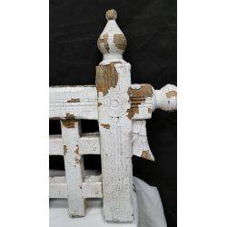Set of 2 Wooden Fence Design Corbels with Double Tear Drop Finials #GA95