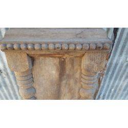 Ornate Eastlake Inspired Tall Wooden Oak Newel Post #GA89