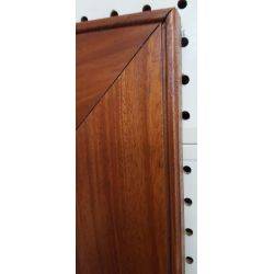 Beveled Leaded Glass Window Framed in Walnut #GA308