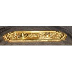 Sargent & Co. Ornate Victorian Brass Doorknob Backplate #GA291