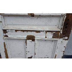 Half Beveled Glass 3 Panel Wide Wooden Door #GA806