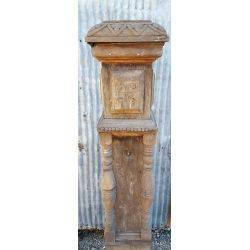 Ornate Eastlake Inspired Tall Wooden Oak Newel Post #GA89