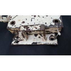 Primitive Iron Rim Lock with Top Handle & Separate Door Pull #GA4176