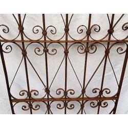 Heart Shaped Scroll Design Wrought Iron Fence Gate Panel #GA112