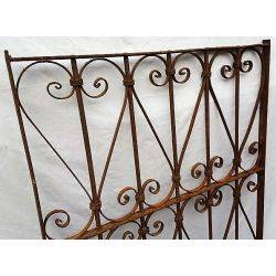 Heart Shaped Scroll Design Wrought Iron Fence Gate Panel #GA112