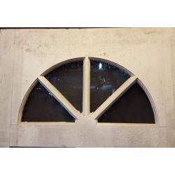 Half Moon Light Glass & 4 Panel Wood Entrance Door #GA821