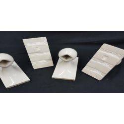 4 Piece White Porcelain Towel Bar Bracket Holder Mounts #2 #GA 2