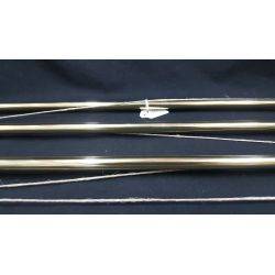 Pair of Rectangular Art Deco Solid Brass 3 Rod Door Push Bars #GA1030