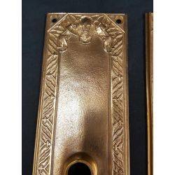 Pair of Solid Bronze Doorknob Backplates from The Woolworth Building in NY #GA4