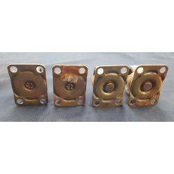 4 Large Cast Iron Casters with Resin Wheels #GA4262