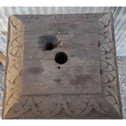 Ornate Eastlake Inspired Tall Wooden Oak Newel Post #GA89