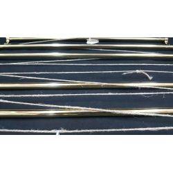 Pair of Rectangular Art Deco Solid Brass 3 Rod Door Push Bars #GA1030