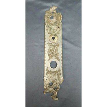 Tall Ornate Art Nouveau Solid Brass Door Knob Backplate #GA1037