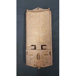 1909 Cast Iron Paper Mailbox with Embossed Scroll Designs #GA1909