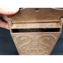 1909 Cast Iron Paper Mailbox with Embossed Scroll Designs #GA1909