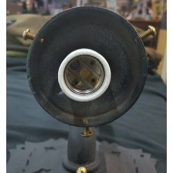 Pair of Very Large Black Cast Iron Wall Sconces #GA4355