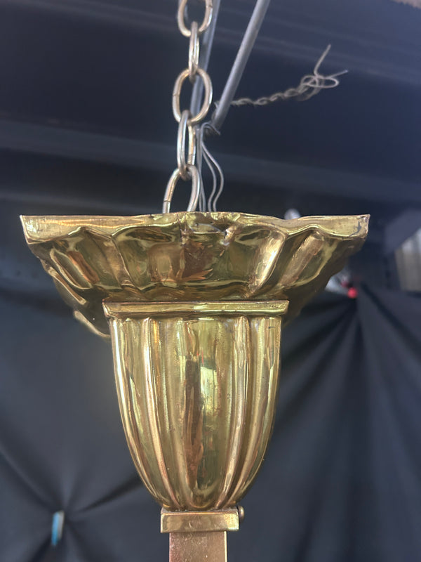 4 Light Brass Chandelier AS IS GS010984