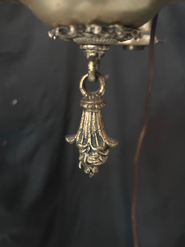 4 Light Nickel Plated Brass Chandelier 14"x12" GS010951