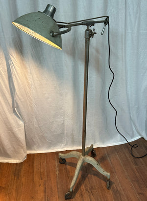 Vintage Industrial Rolling Medical Floor Lamp GA20534