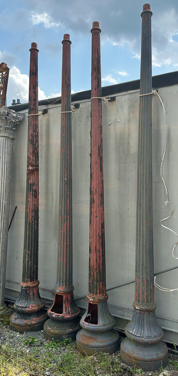10 Ft Cast Iron Fluted Street Lamp Posts GA20290