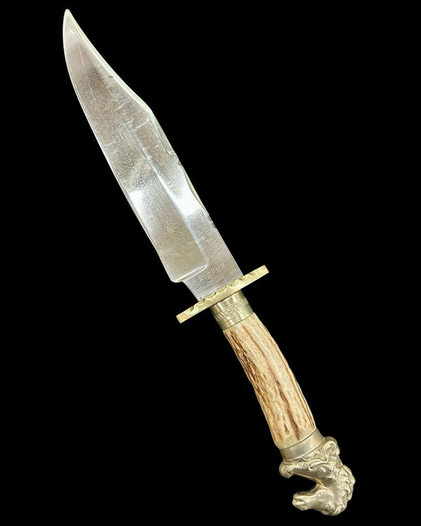 Horse Head Bigby's Sheffield Bowie Knife w/ Bone Handle GA20601