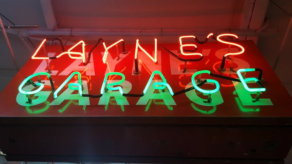4 Foot "Layne's Garage" Double Sided Neon Sign GS00350