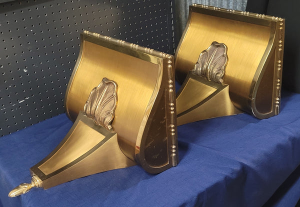 1898 Rambusch NY Art Deco Bronze & Brass 14 1/2" T x 15 3/8" W Sconces GS00889