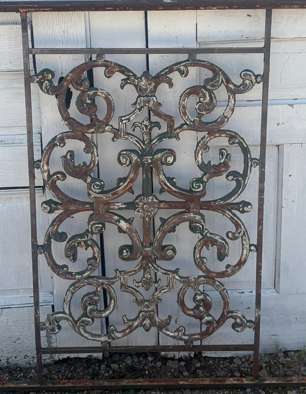 160 feet of Wrought Iron Fence Panels w/ Ornate Cast Iron GA21139