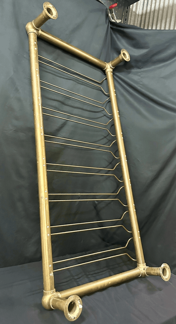 Vintage Brass Overhead Bar Glass Rack GA20596