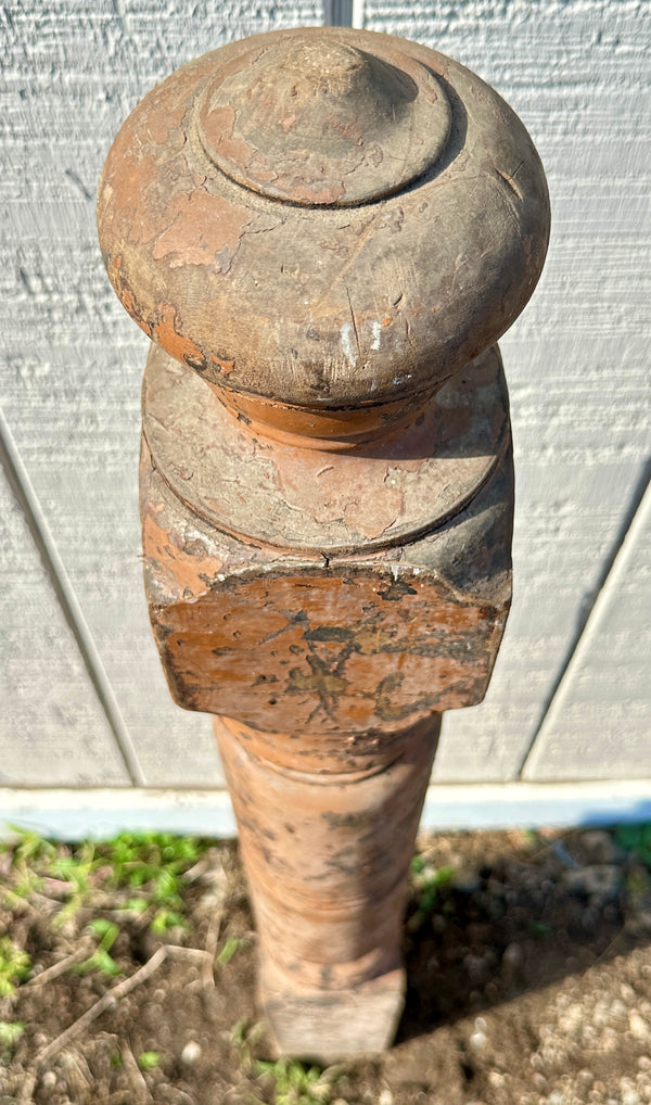 Heart Pine Newel Post w/ Acorn Top GA20418