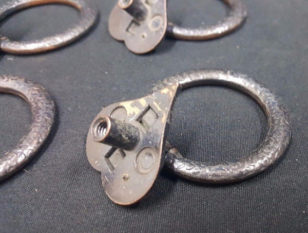 Architectural Salvage Brass Round Drawer Pull Handles With Heart Shapes Set of 6