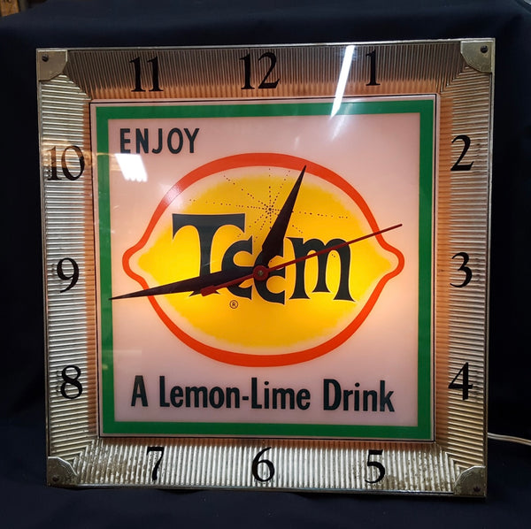 Vintage "Enjoy Teem A Lemon-Lime Drink" Wall Clock GA20368