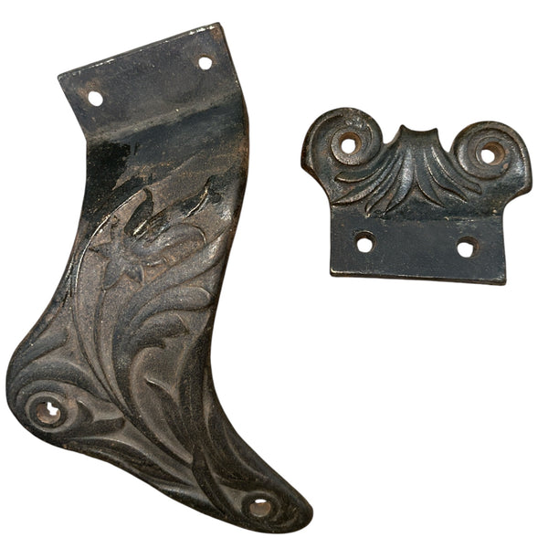 Victorian Cast Iron Handrail Brackets - 2 Left-Side, 4 Right-Side - GA20718