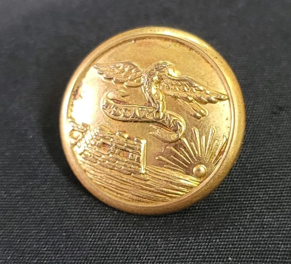 CW 3 Pc Union Federal Engineers Eagle Fort & Rising Sun Coat Button GS010935
