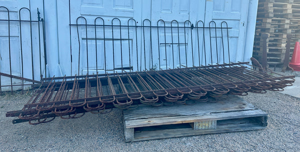 68 Ft Long Antique Iron Hairpin Fencing Set w/ Gate Section GA20511