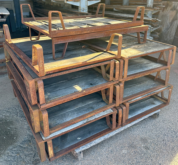 Antique Industrial Cast Iron Pallet w/ Wood Slats - 15 Available GA20528