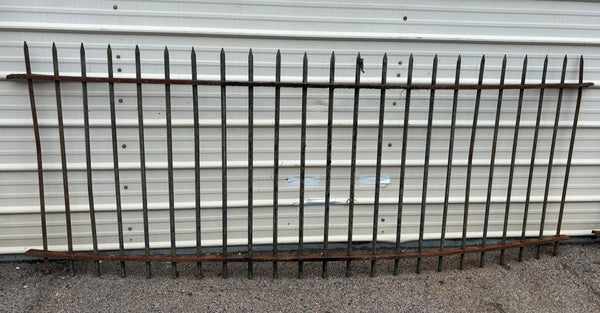 87 Feet of Wrought Iron Rounded Picket Fencing GA21411