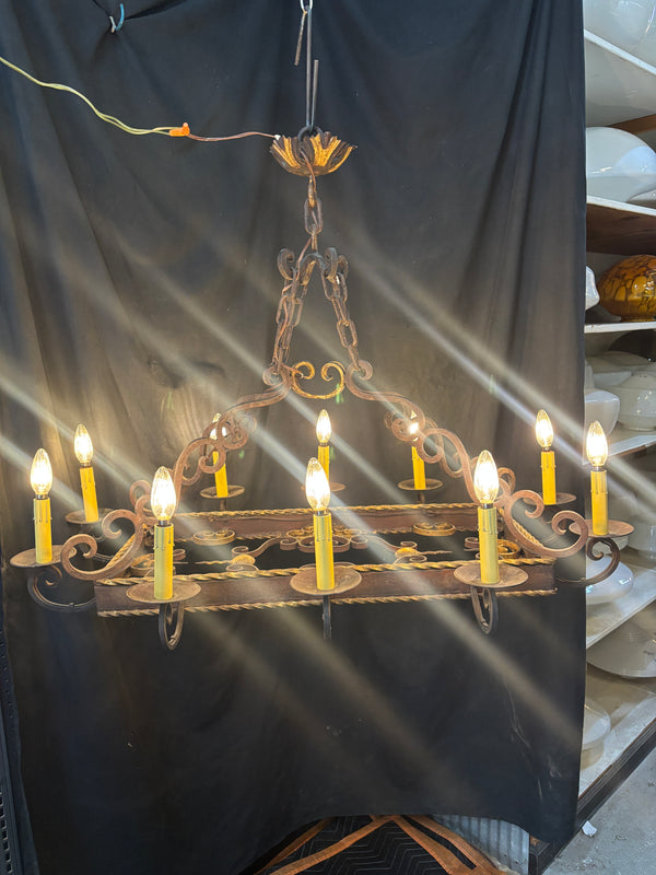 Cast Iron 10- Light Chandelier GA21189