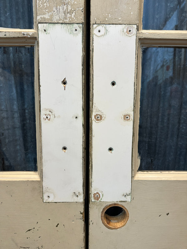 Pair of 9-Pane Raised Paneled Double Doors GA20727
