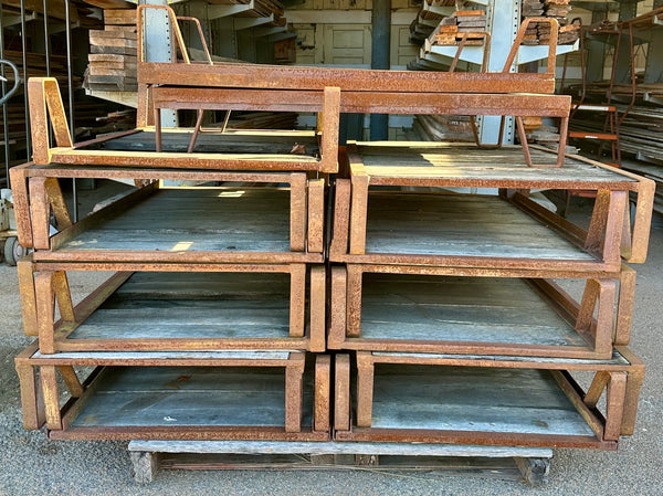 Antique Industrial Cast Iron Pallet w/ Wood Slats - 15 Available GA20528