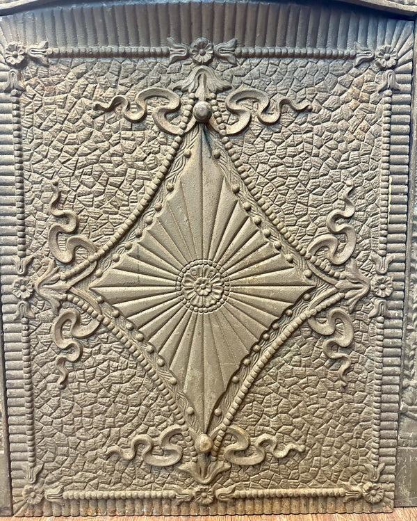 Antique Cast Iron Fireplace Surround & Summer Cover Set GA20547