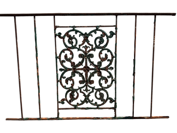 160 feet of Wrought Iron Fence Panels w/ Ornate Cast Iron GA21139