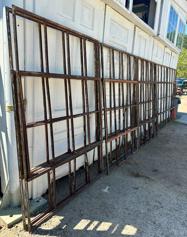 Set of 8 Industrial Steel Casement Windows w/ Swingouts - 51" x 75" - GA21014