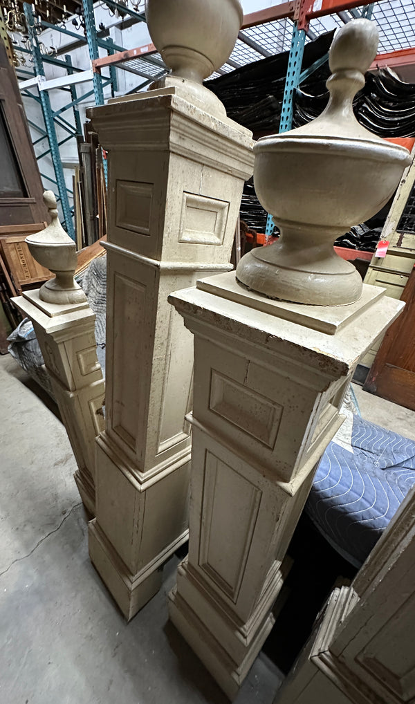 Set of 8 Full-Size & 3 Half-Size Salvaged Wooden Newel Posts GA20305