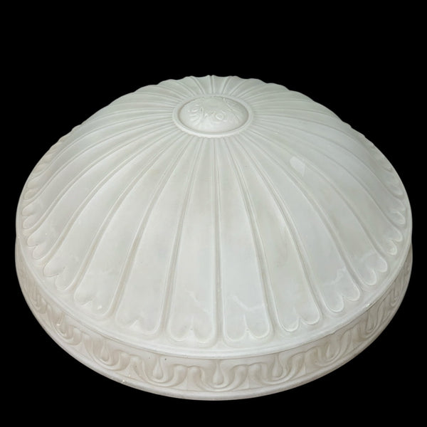 Vintage Frosted Glass Ceiling Light Shade w/ 14" Fitter GA20782