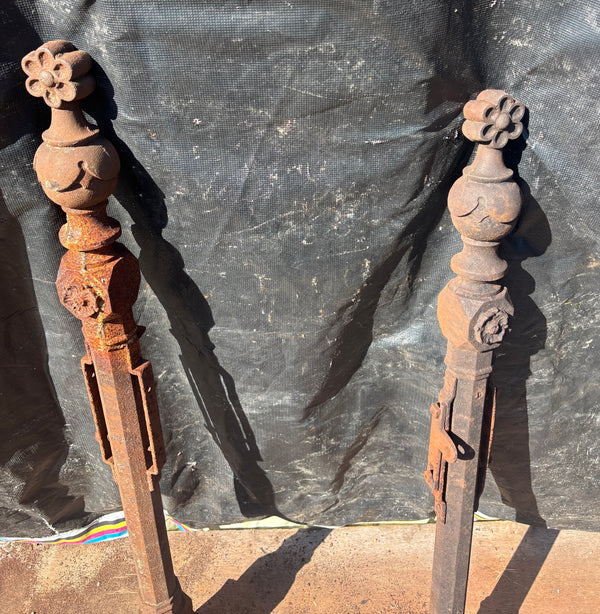 Pair of Cast Iron Newel Posts GA21617
