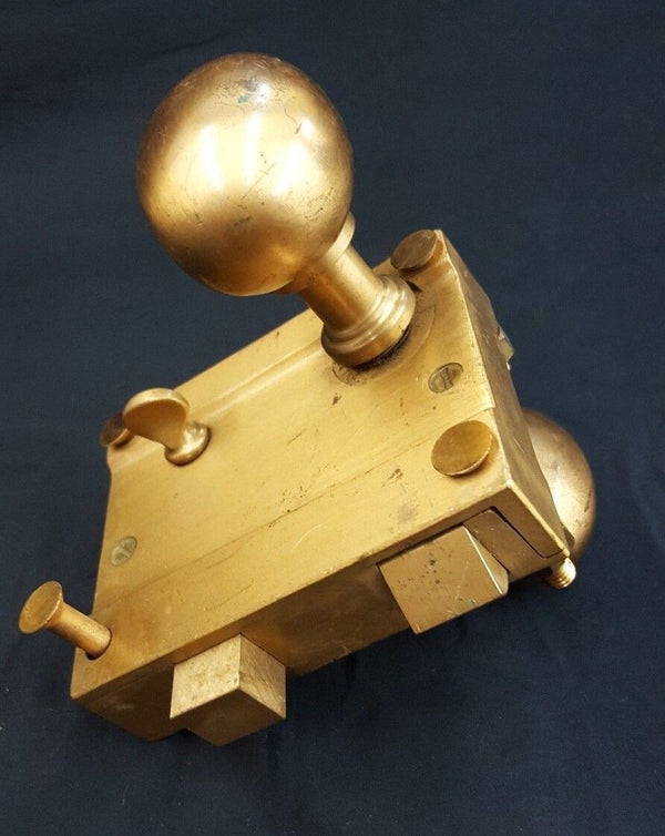 Brass Ship Rim Lock with Oval Knob