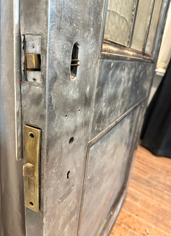 W.F. Overly & Sons 9-Pane 1-Panel Galvanized Steel Door GA20559